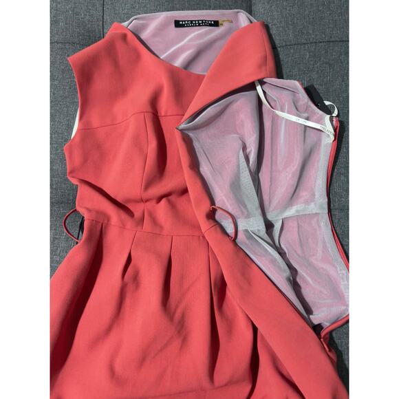 NWT Marc New York Andrew Marc Dress Women 10 Orange Sheath Lined Missing‎ Belt - Picture 7 of 8